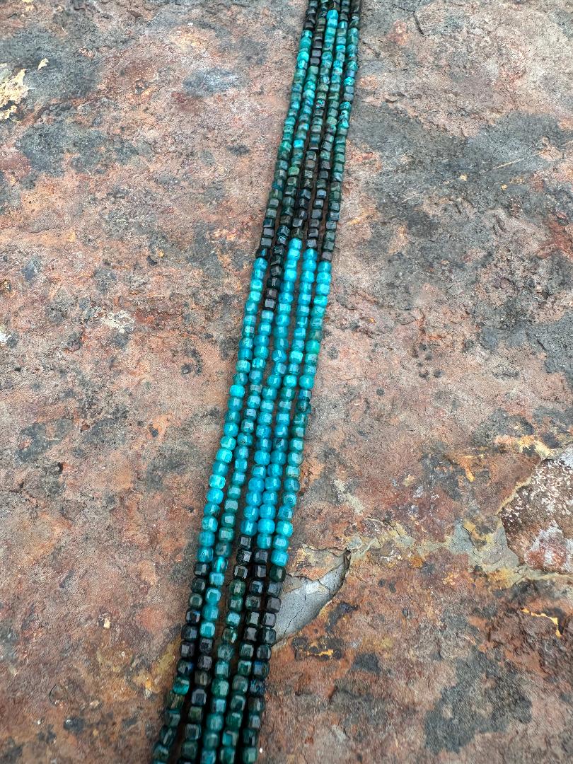 3 MM Chrysocolla Cubes