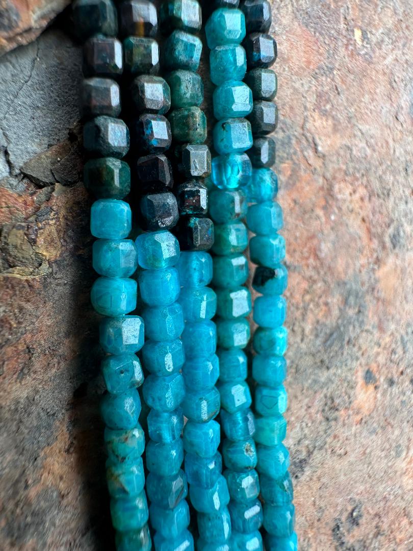3 MM Chrysocolla Cubes