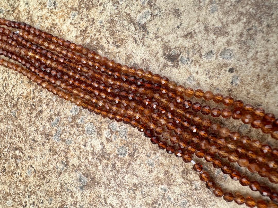 3 mm Hessonite Garnet