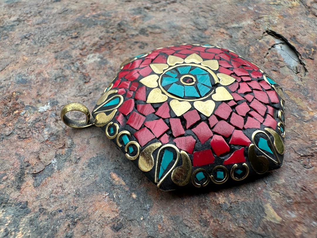 58 mm Sunburst Tibetan Pendant