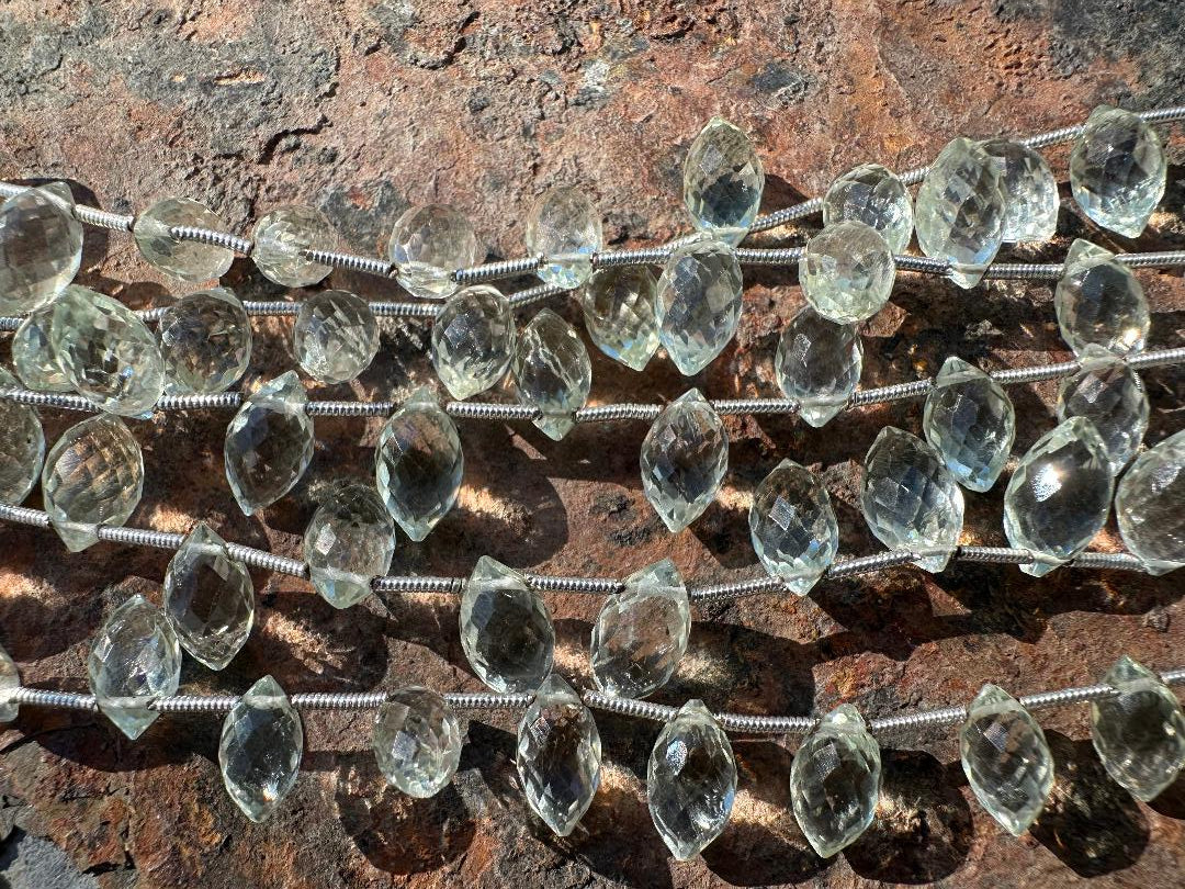 10x6 mm Green Amethyst Dew Drops