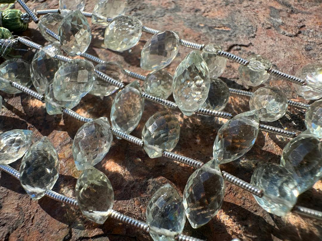 10x6 mm Green Amethyst Dew Drops